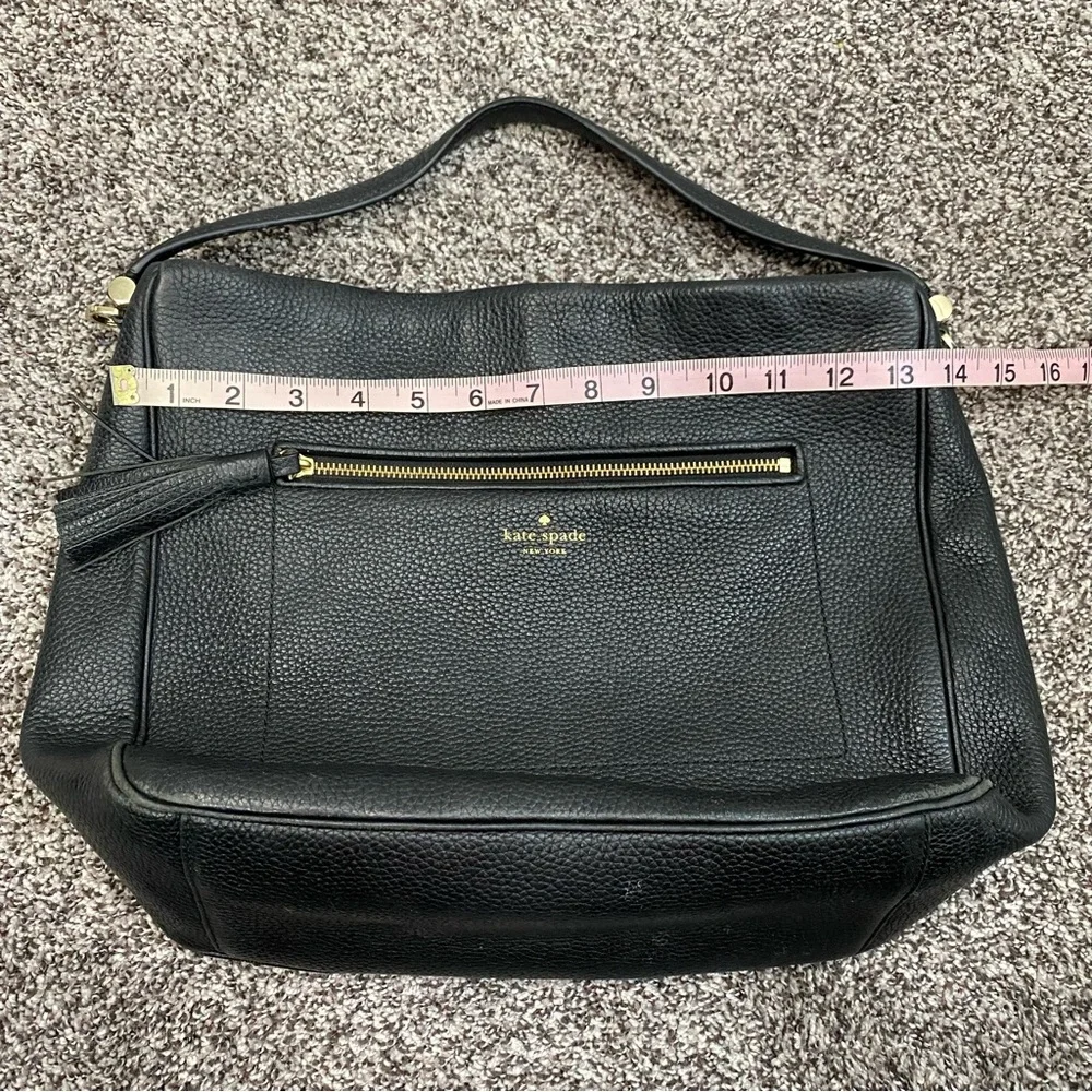 Kate Spade Michaela Chester Street Pebbled‎ Leather Shoulder Bag Black